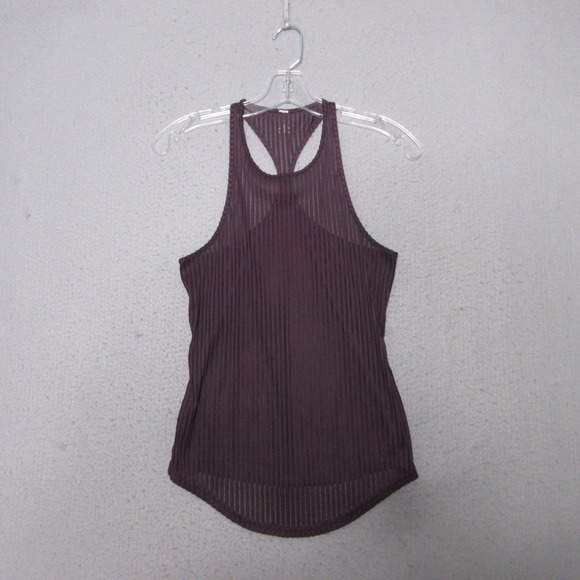 ALO Yoga Tops - Alo Yoga Tank Top Small Purple Sheer Ribbed Racerback Activewear Yoga Workout
